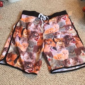 Bioworld Men’s Cat Boardshorts Large